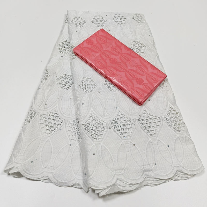 White Lace Swiss Fabric 2.5 Yards