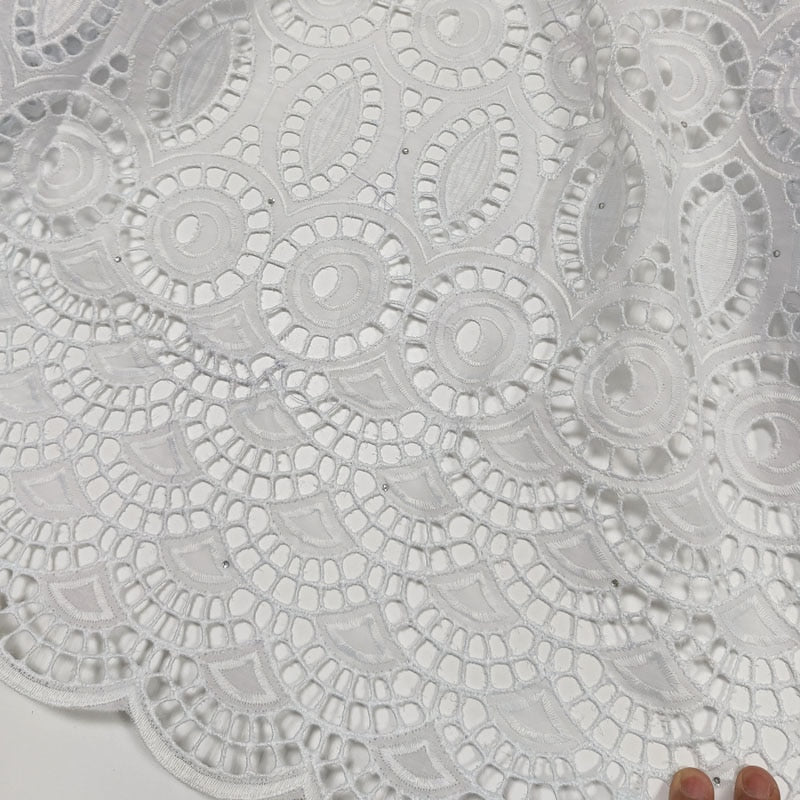 White Lace Swiss Fabric 2.5 Yards
