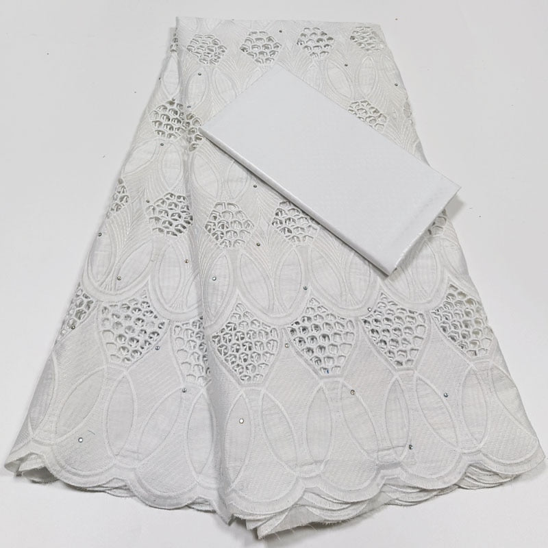 White Lace Swiss Fabric 2.5 Yards