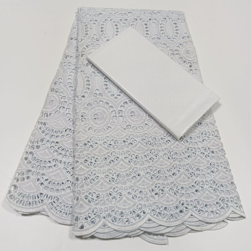 White Lace Swiss Fabric 2.5 Yards