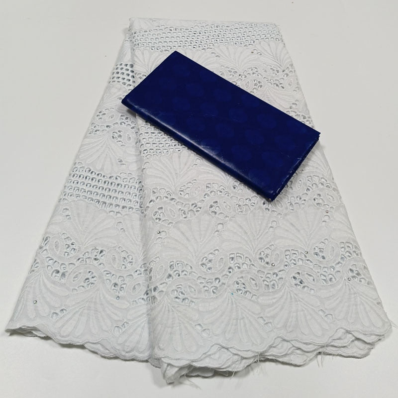 White Lace Swiss Fabric 2.5 Yards