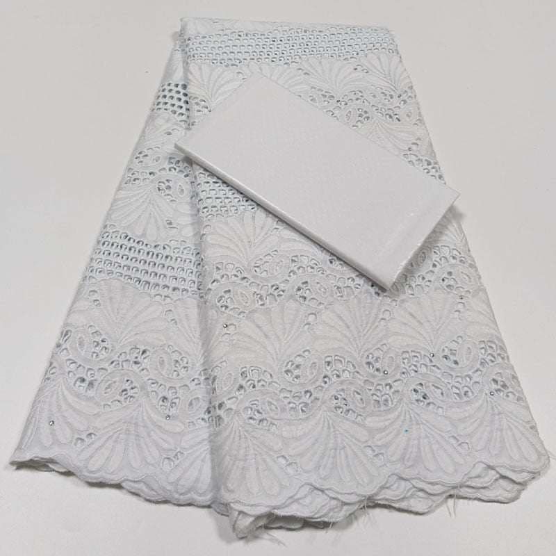 White Lace Swiss Fabric 2.5 Yards