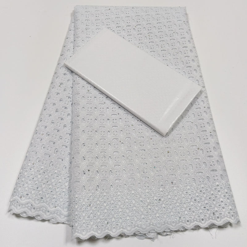 White Lace Swiss Fabric 2.5 Yards