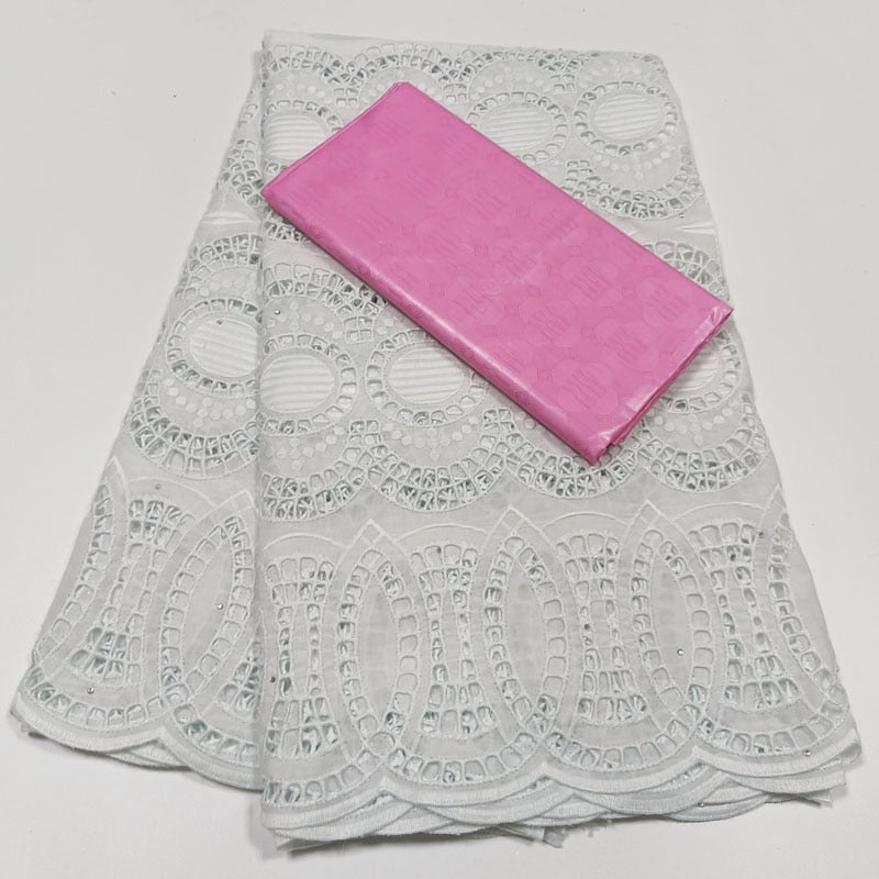 White Lace Swiss Fabric 2.5 Yards