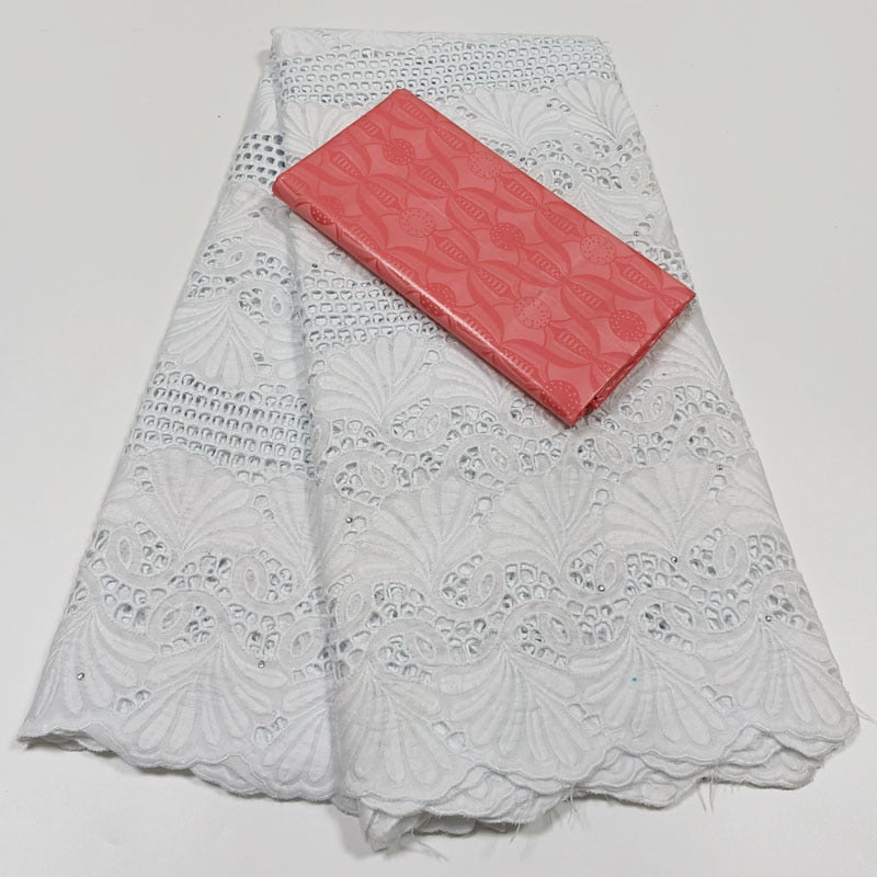 White Lace Swiss Fabric 2.5 Yards