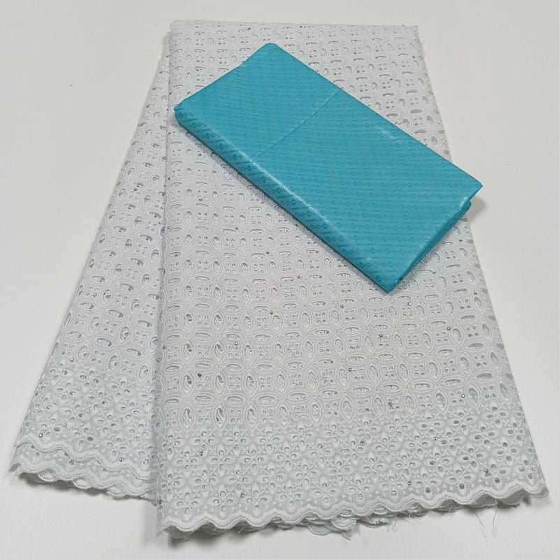 White Lace Swiss Fabric 2.5 Yards