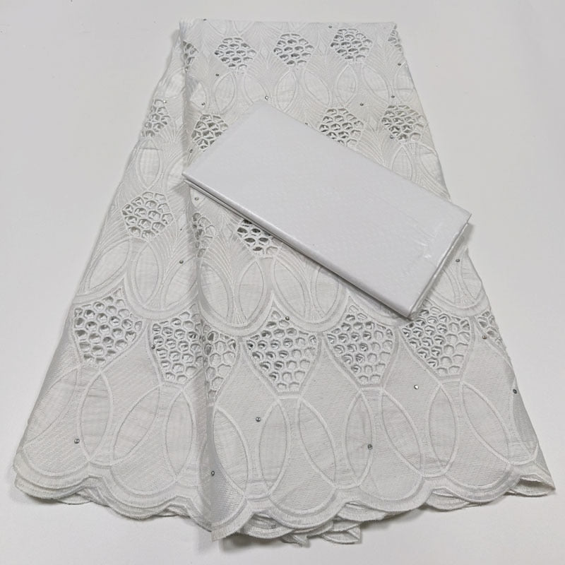 White Lace Swiss Fabric 2.5 Yards