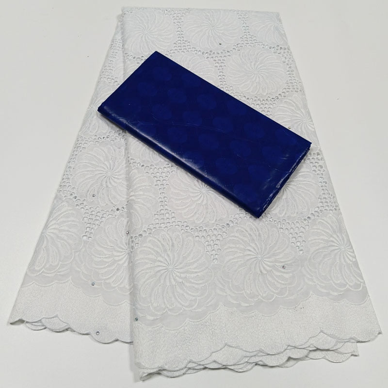 White Lace Swiss Fabric 2.5 Yards