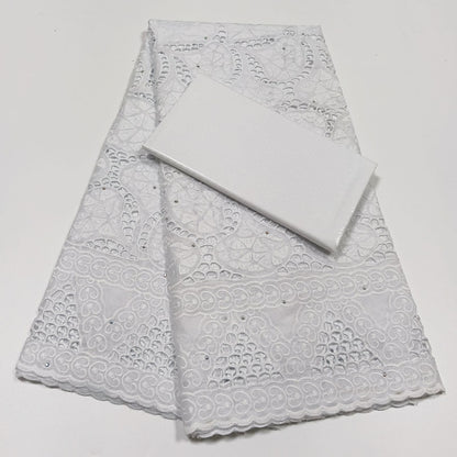 White Lace Swiss Fabric 2.5 Yards