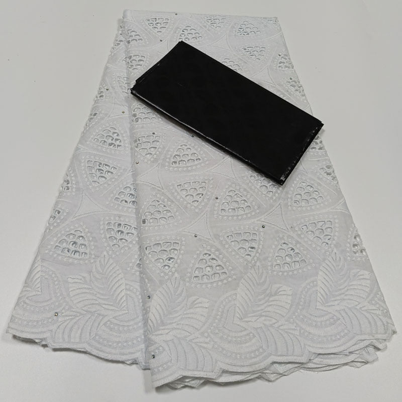 White Lace Swiss Fabric 2.5 Yards
