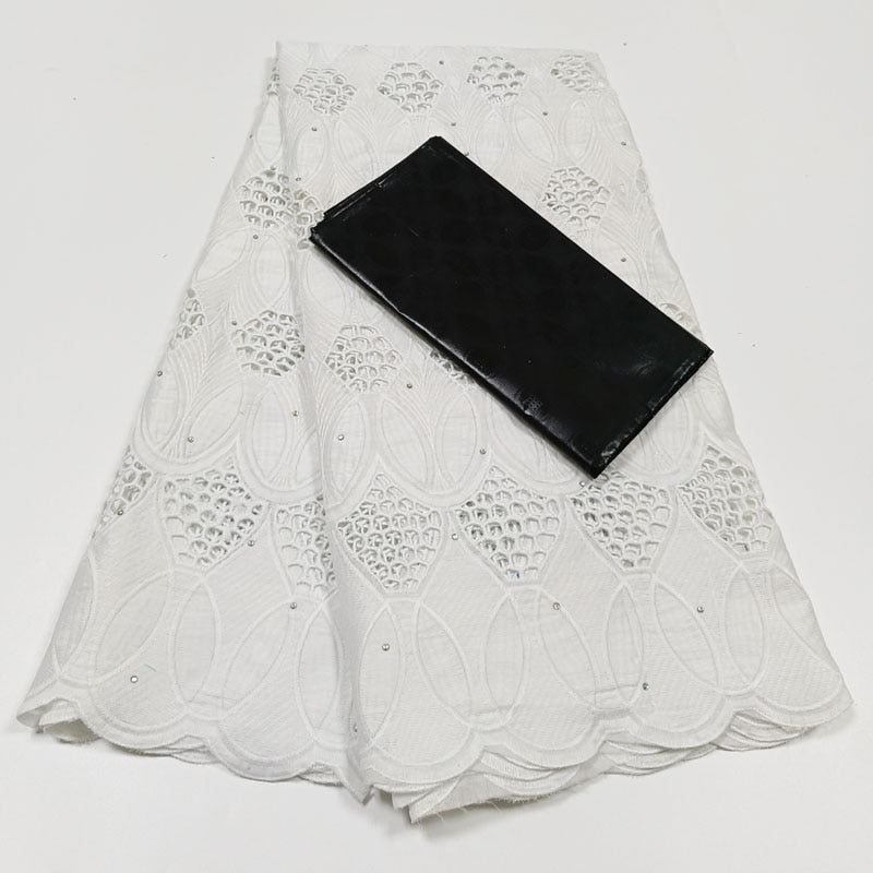 White Lace Swiss Fabric 2.5 Yards