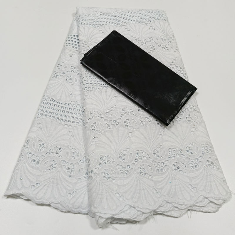 White Lace Swiss Fabric 2.5 Yards