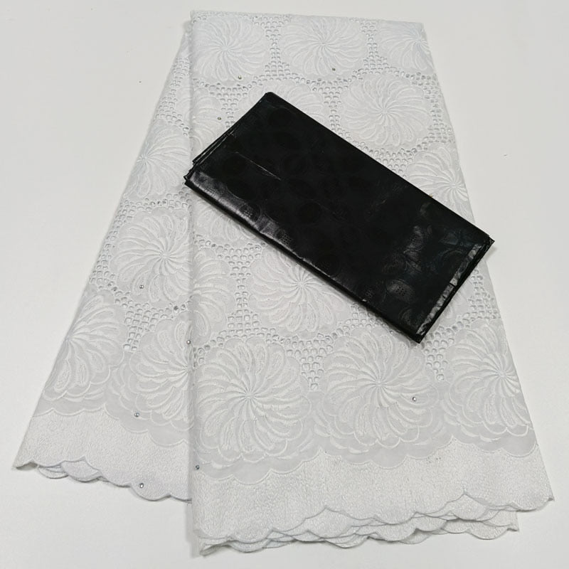 White Lace Swiss Fabric 2.5 Yards