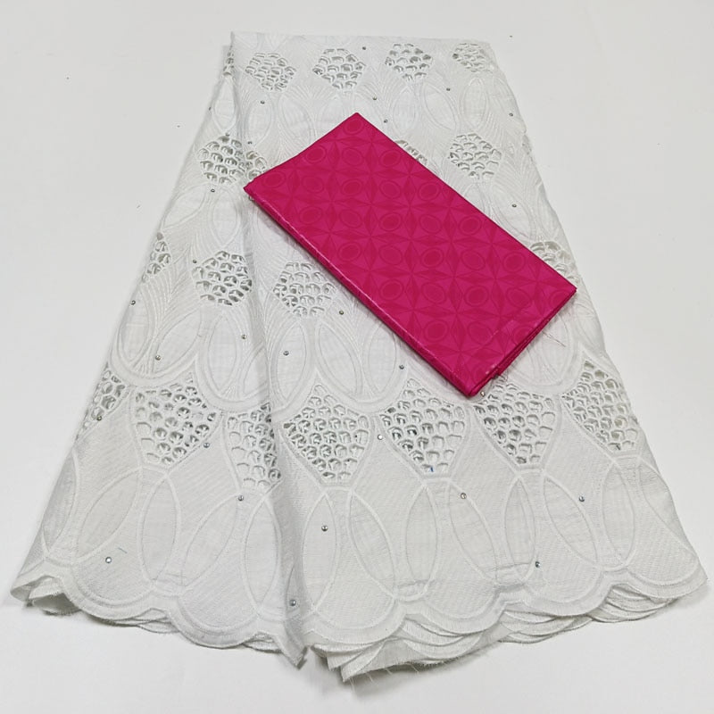 White Lace Swiss Fabric 2.5 Yards