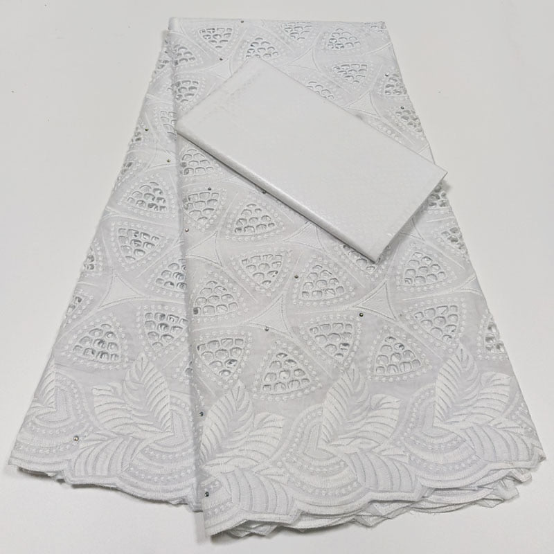 White Lace Swiss Fabric 2.5 Yards