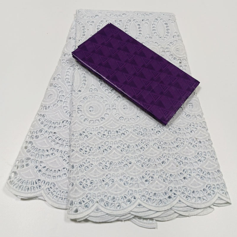 White Lace Swiss Fabric 2.5 Yards
