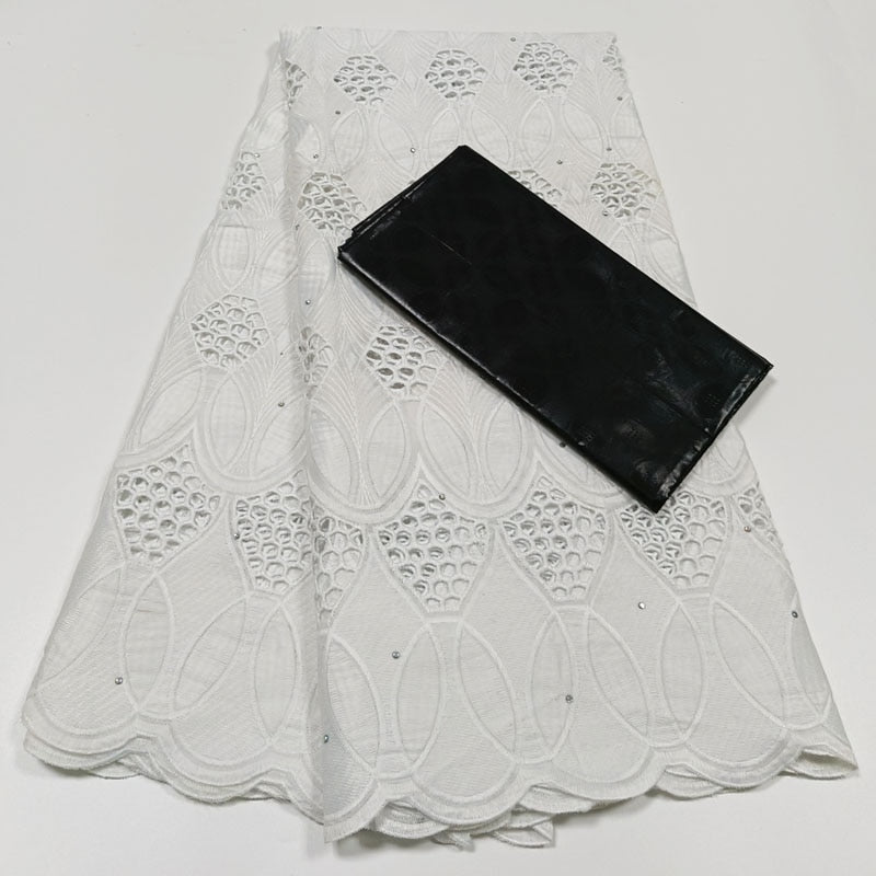White Lace Swiss Fabric 2.5 Yards