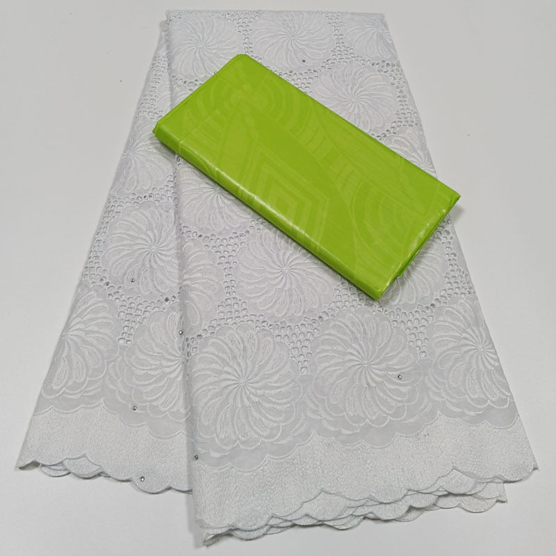 White Lace Swiss Fabric 2.5 Yards
