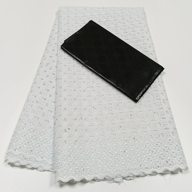 White Lace Swiss Fabric 2.5 Yards