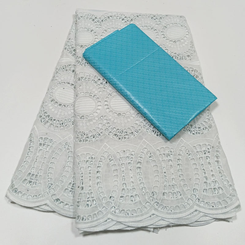 White Lace Swiss Fabric 2.5 Yards