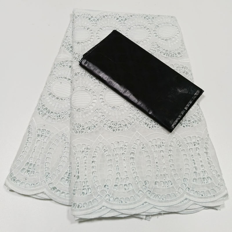 White Lace Swiss Fabric 2.5 Yards