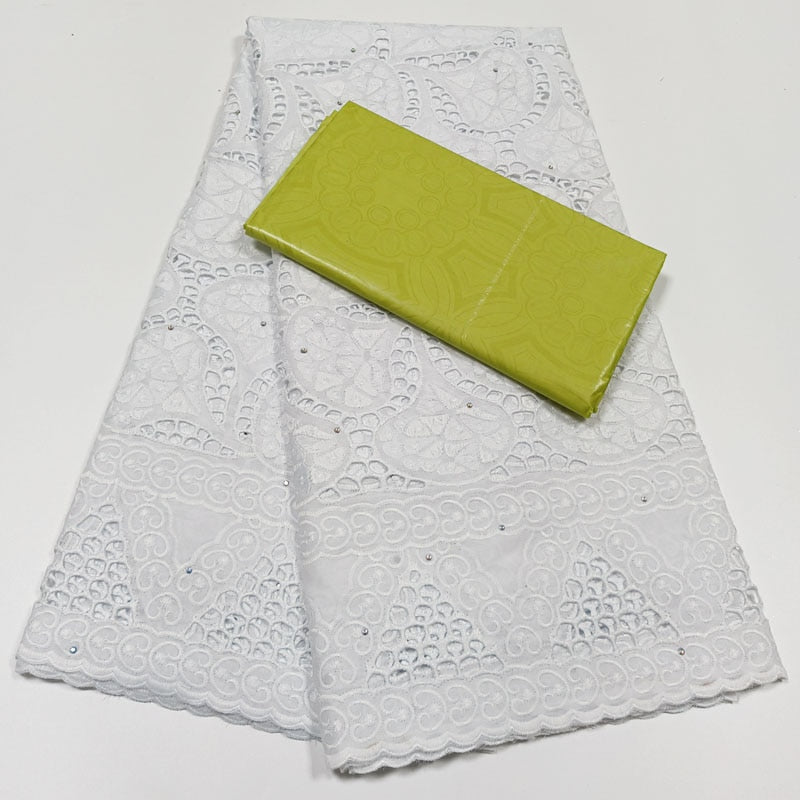 White Lace Swiss Fabric 2.5 Yards