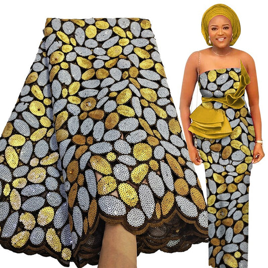 Pebble Print French Lace