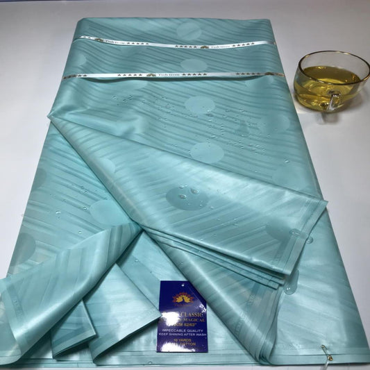 Top Quality Atiku Fabric For Men &Women's Bazin Riche Sewing Washable 5 Yards Nigerian Brocade Tissu African Bazin Riche Fabric