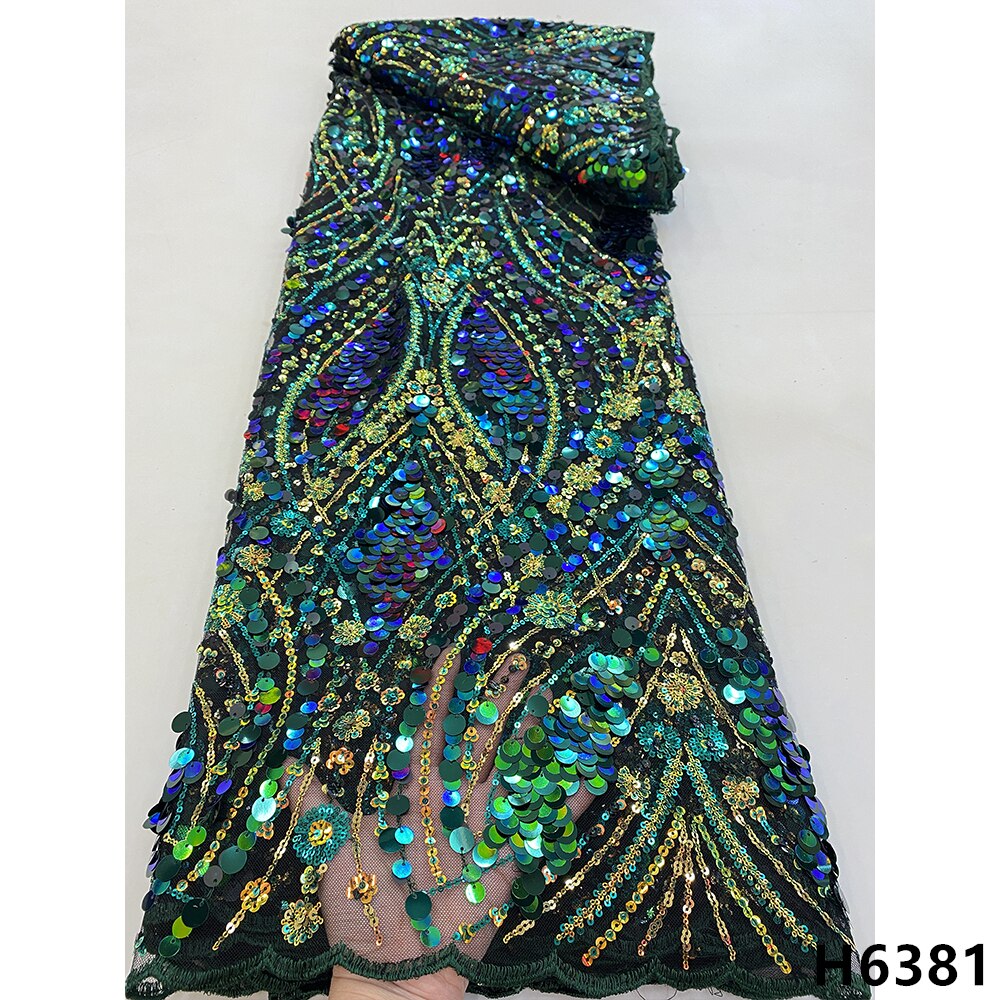 Latest African Lace Fabric Sequins Glitter Tulle Lace Fabric High Quality 2022 Asoebi Lace Fabric Embroidered Lace 5 yards Dress