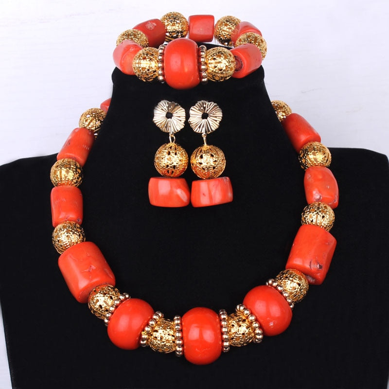 Bridal Beads African Jewellery Set For Wedding