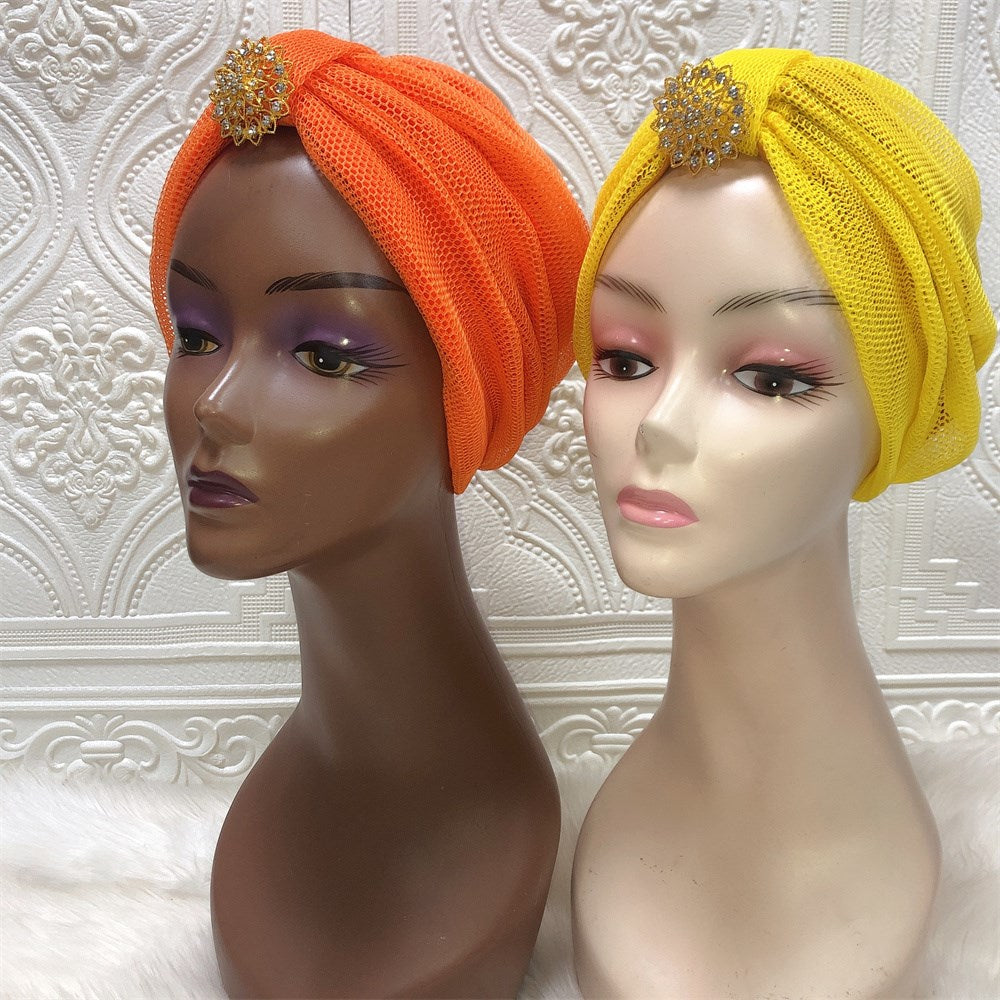 Bonnet Turban with Brooch