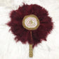 Feather Fan With Sequins Stones