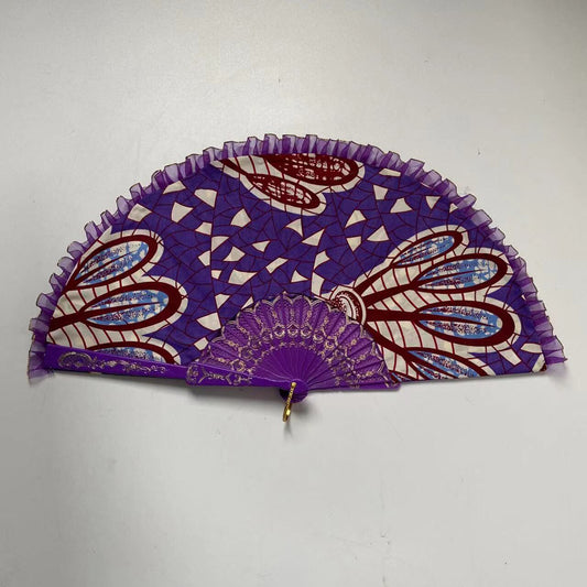 Wax Print Folding Fan