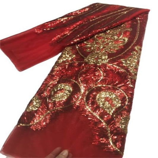 👑 Royal Soft Sequins French Tulle Lace – Luxury 5 Yards Fabric for Wedding & Occasion Dresses
Step into elegance with our Royal Soft Sequins French Tulle Lace, a premium 5-yard fabric featuring delicate sequin embroidery on sheer, ultra-soft tulle. This luxurious lace is perfect for bridal gowns, asoebi styles, evening dresses, and red carpet-worthy designs.

Crafted for comfort and glamour, it drapes effortlessly and shimmers under light—ideal for weddings, receptions, and special events where you want to